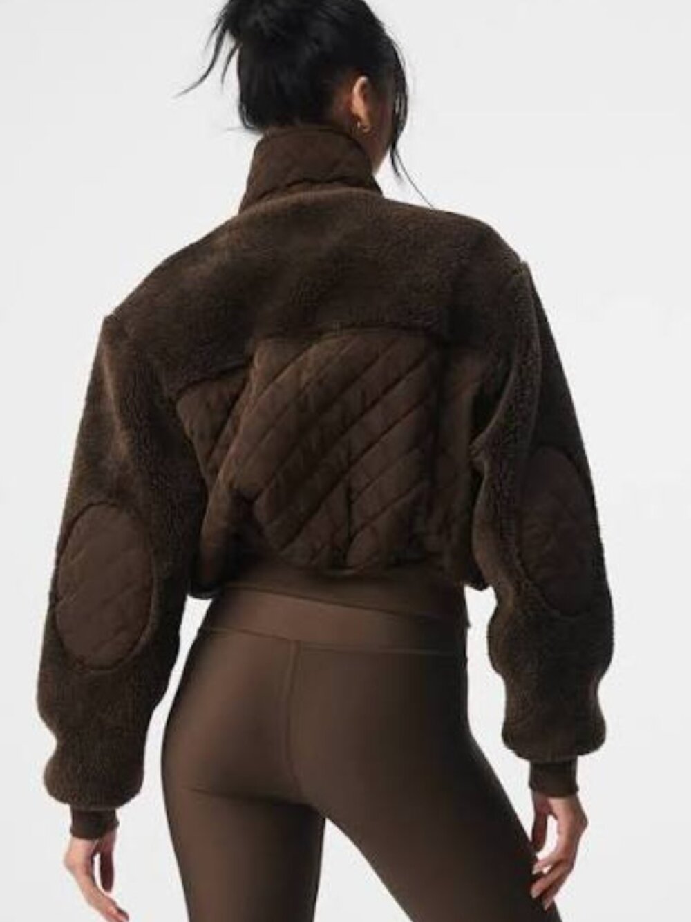 alo Women's Sherpa Bomber Espresso